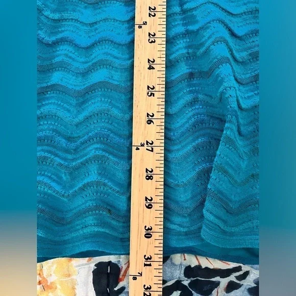 MISSONI XS Blue Sweater Dress Wool-Blend A-Line